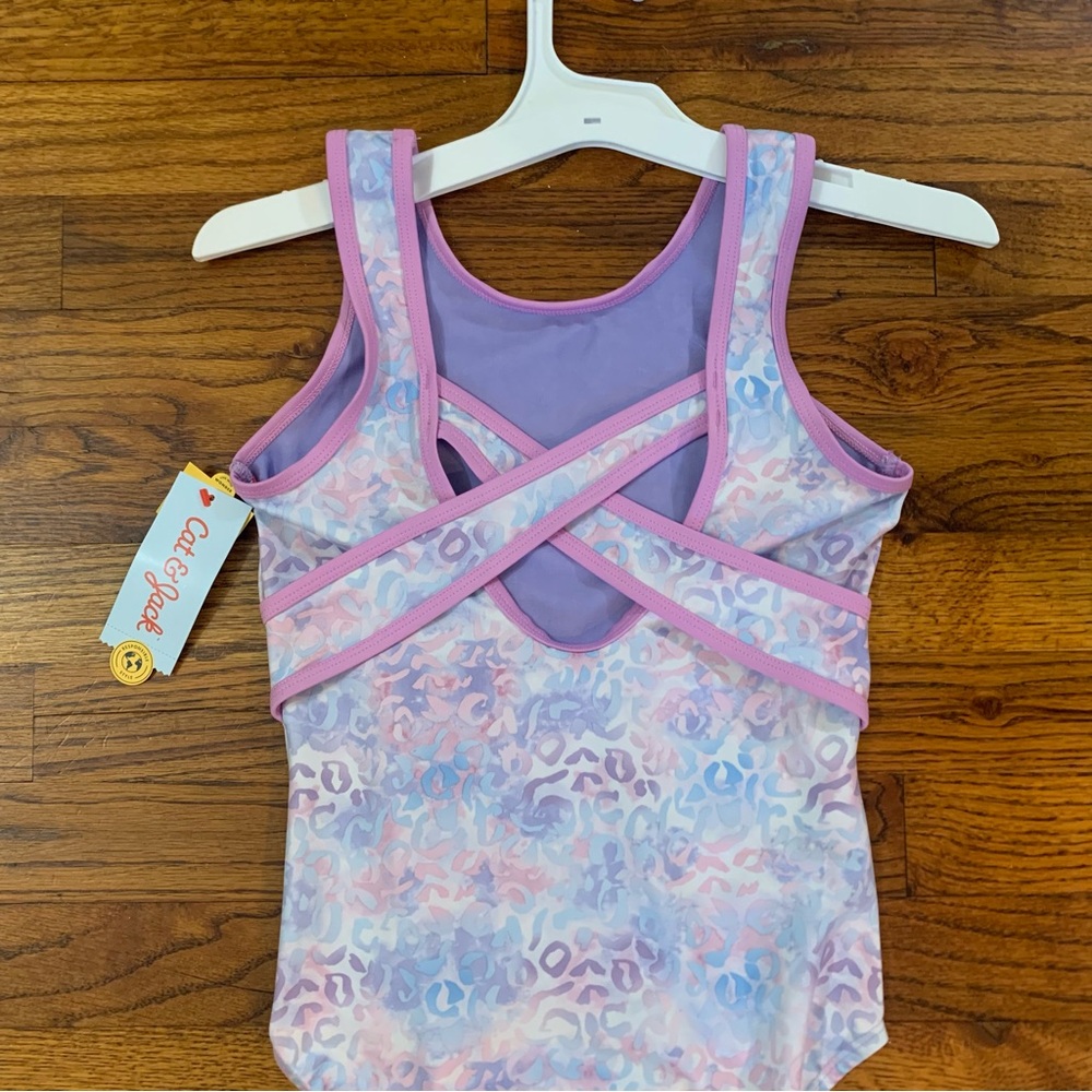 Girls Gymnastics Leopard Print Pull-On Leotard Cat & Jack Pink & Purple 
NWT NEW - Picture 9 of 16